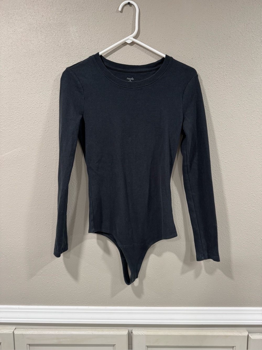 Nuuds Black Ribbed Bodysuit
